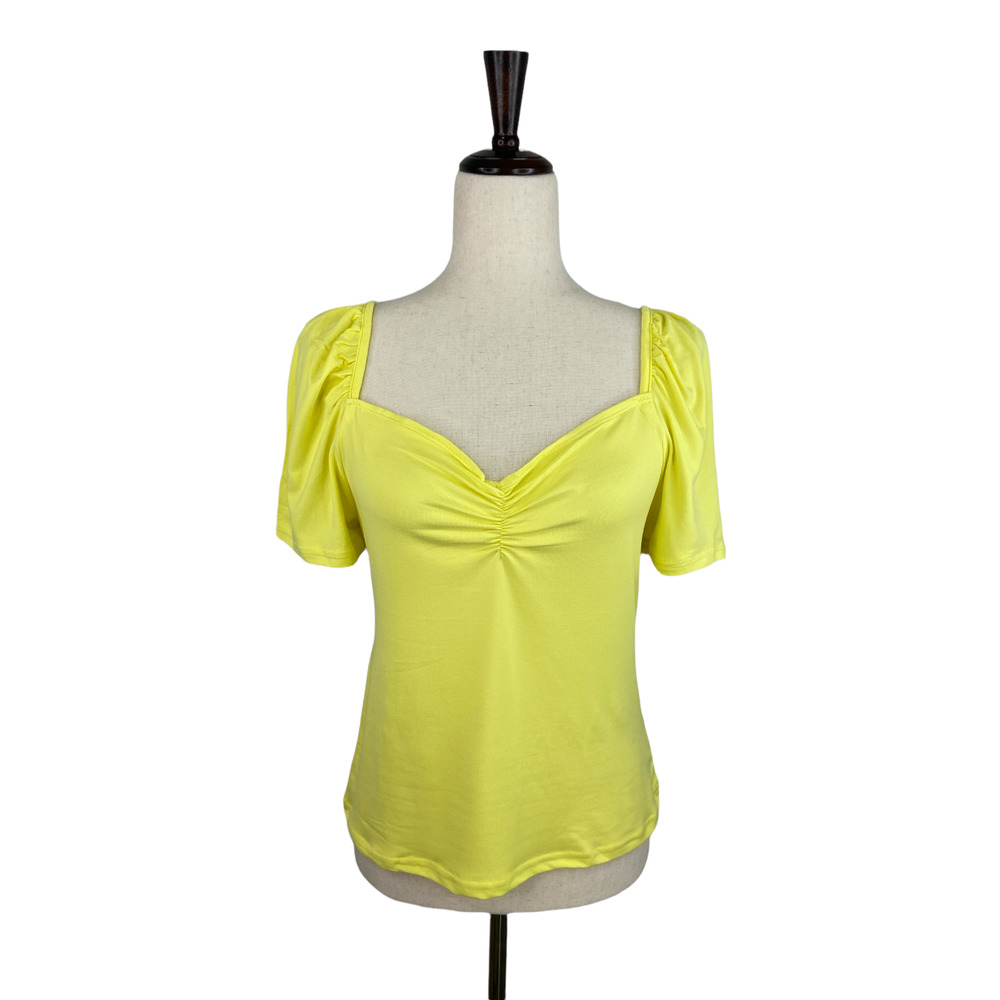 REVAMPED Ruched Short Sleeve Top Small